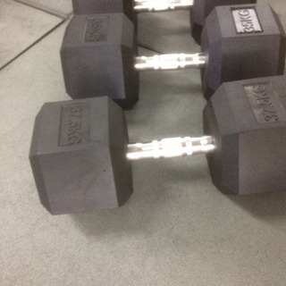 ラバーヘックスダンベル 25kg 2個