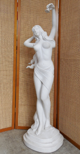 大理石 彫刻 女性像 裸像 全長120cm 重量有 西洋オブジェ インテリア 美術品 南12条店 札幌市 中央区