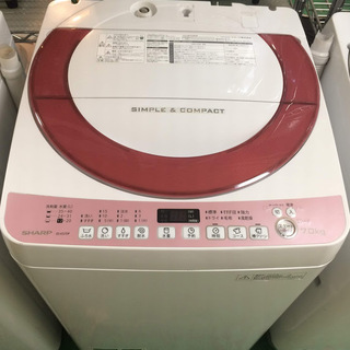 送料無料・設置無料サービス有り】洗濯機 2015年製 SHARP ES-KS70P-P 中古
