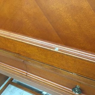 現状品！ライティングデスク アンティーク調 学習机 ワークデスク 机 収納 収納棚 ワークデスク