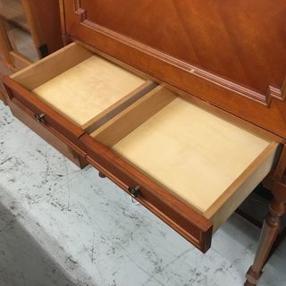 現状品！ライティングデスク アンティーク調 学習机 ワークデスク 机 収納 収納棚 ワークデスク