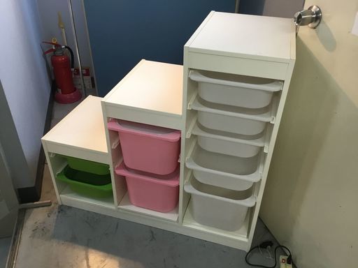 現状品！IKEA イケア 階段式収納 階段 収納BOX 収納棚 収納 収納家具 階段収納棚