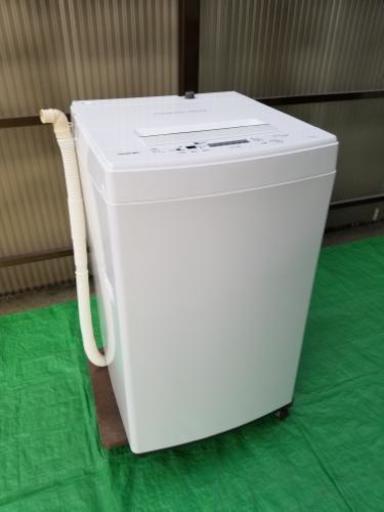 美品 2017年製 東芝/TOSHIBA 全自動洗濯機 AW-45M5 ピュアホワイト 4.5Kg