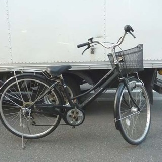 札幌 自転車 ママチャリ 26インチ 6段変速 切替 カギ付き カゴ 荷台 ...
