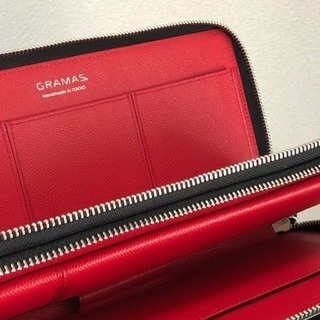 GRAMAS ダブルジップオーガナイザー MI8205BK 本革 クラッチバッグ メンズ