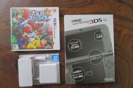 【利用3回のみ】3DS LL＋大乱闘スマッシュブラザーズ+充電ケーブル
