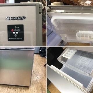 超美品 ■ 2017年製【 SHARP 】シャープ 137L 2ドア ノンフロン冷凍冷蔵庫 高品位ガラスドアを採用 つけかえどっちもドア