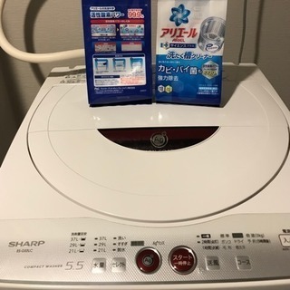 シャープ洗濯機 2012年製 5.5kg＋アリエール洗濯槽クリー...