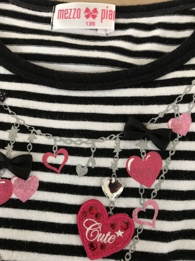 美品 メゾピアノ 135cm 黒ボーダーレイヤード風ワンピース とてもかわいいです ベル 札幌のキッズ用品 子供服 の中古あげます 譲ります ジモティーで不用品の処分
