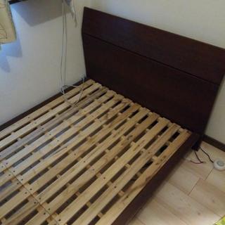 シングルベッド　マットレス付き　木製