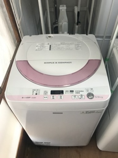 SHARP 5.5kg洗濯機 ES-G55PC 2015年製