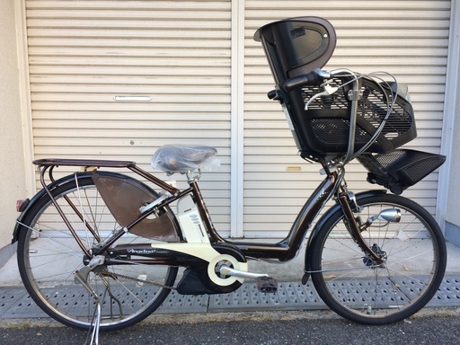 ブリヂストン　アンジェリーノ　新基準　三人乗り　子供乗せ　茶　ギュット　キッス　神戸市　電動自転車　地域限定