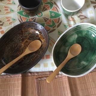 【新品】ペアカレー皿 スプーン コップ付き