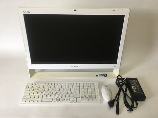 【美品】パソコン SONY/ソニー VAIO PCG-11417N Windows7メモリ4GB 付属品付 モニタ一体型 地デジ Win7