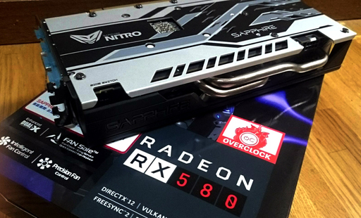 SAPPHIRE NITRO+ RADEON RX 580 8G GDDR5　Overclock / MSI GTX AMD