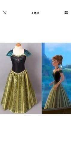 アナと雪の女王 アナ 戴冠式ドレス 桜花 海老名のドレスの中古 古着あげます 譲ります ジモティーで不用品の処分