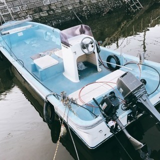 22フィートボート トーハツ船外機 検査受けたばかり
