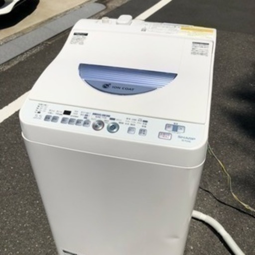 【動作保証有 送料無料】極美品 2014年 シャープ 洗濯乾燥機 ES-TG55L 5.5kg 乾燥機能付 目黒区 直接引き取り1000円引き