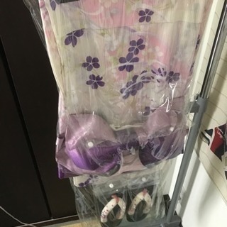 浴衣 新品近い  紫 可愛い