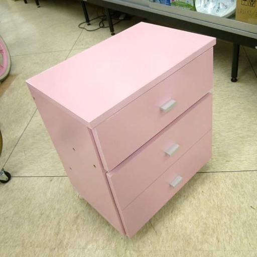 宮の沢店 コスメワゴン ミニドレッサー ピンク カワイイ キャスター付き 幅45cm モノハウス 宮の沢 宮の沢のドレッサー の中古あげます 譲ります ジモティーで不用品の処分