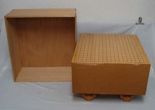 囲碁 脚付き碁盤 木製 一枚板 厚さ約20.2cm 盤サイズ42.2×45.7cm 高さ30.3cm 中古 18N0129 5