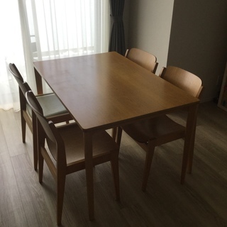 値下げ再出品【天童木工 美品】ダイニングテーブル チェア 4脚のセット