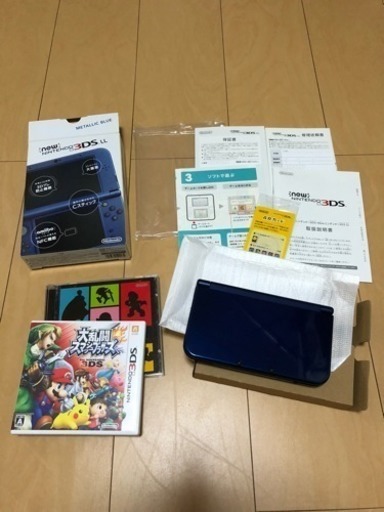 New3DSLL メタリックブルー + 大乱闘スマッシュブラザーズfor3DS