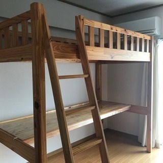 【中古】ニトリ 木製ロフトベッド