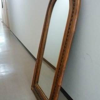 ミエミラー セントラル硝子 籐の鏡 ラタン レトロな家具 鏡面3...