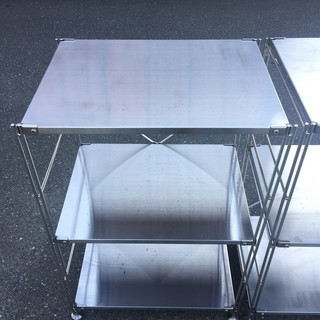無印良品 ステンレスユニットシェルフ2個セット ワイド小定価18900円+ 