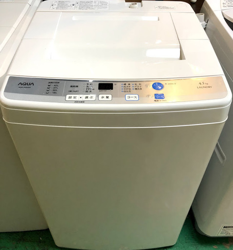 【送料無料・設置無料サービス有り】洗濯機 2016年製 AQUA AQW-S45D 中古