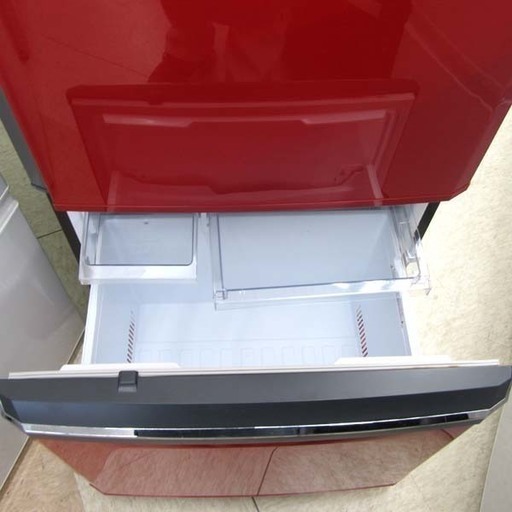 PayPay決済OK 三菱 300L 冷蔵庫 フリーアクセスデザイン イタリアンレッド 2013年製 MR-D30W