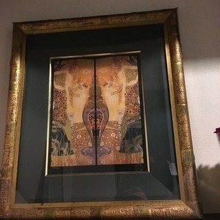 額縁、絵画、クリムト、水蛇