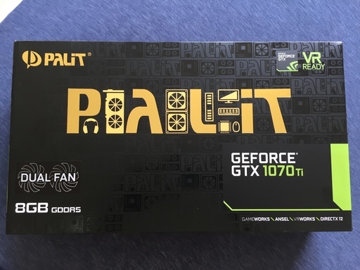 【新品未使用】【保証残15ヶ月】グラボ,GTX1070ti Palit 8GB 大幅値下げしました