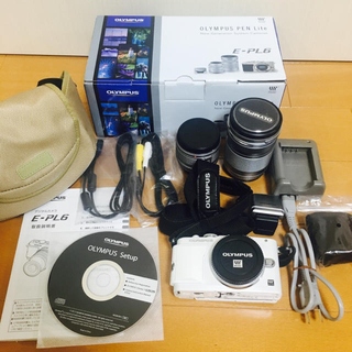 OLYMPUS PEN Lite E-PL6 ダブルズームキット ホワイト