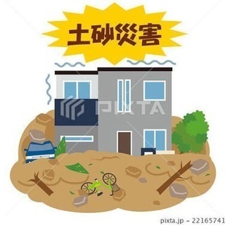 岡山県での豪雨による土砂災害の簡単な土砂処理
