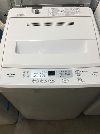 【送料無料・設置無料サービス有り】洗濯機 AQUA AQW-S452 中古
