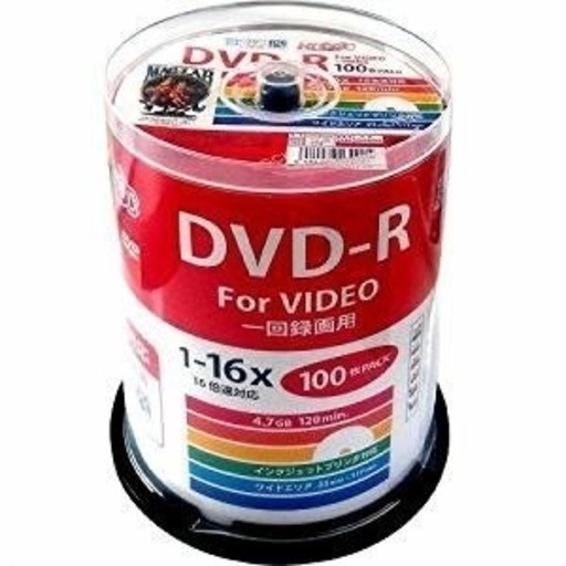 テレビ番組、その他映像記録用生ＤＶＤ－Ｒ100枚×5カートン　500枚DVD-R