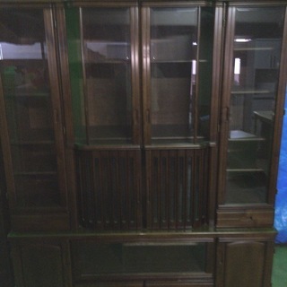 木製 豪華 大型テレビ台 キャビネット 収納棚 昭和レトロ 幅162cm 奥行50cm 高さ190cm とも 鴻池新田の収納 家具 テレビ台 の中古あげます 譲ります ジモティーで不用品の処分