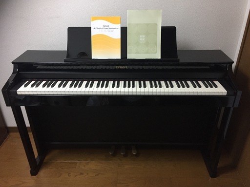 88,000円 超美品・使用回数約30回 ローランド 電子ピアノ HP305-PES 黒塗鏡面艶出し塗装仕上げ
