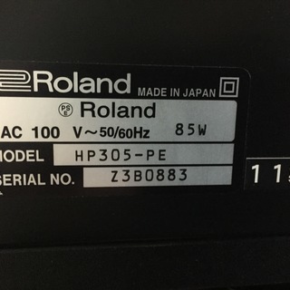 88,000円 超美品・使用回数約30回　ローランド 電子ピアノ HP305-PES 黒塗鏡面艶出し塗装仕上げ