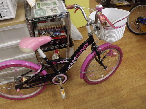 Hard candy　ハードキャンディー　aero bic 22インチ　子供用自転車　女の子　黒　ピンク　札幌　西岡発