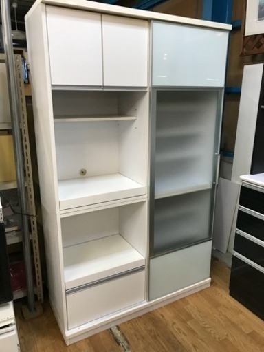 食器棚 W123cm ホワイト 中古