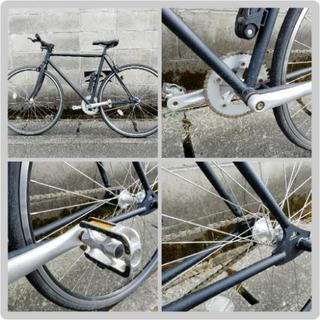 ピスト バイク ブリュアン(bruant) 700C シングルスピード 自転車 マットブラック　クロモリフレーム&フォーク フリー & 固定ギア