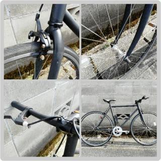 ピスト バイク ブリュアン(bruant) 700C シングルスピード 自転車 マットブラック　クロモリフレーム&フォーク フリー & 固定ギア