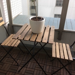 IKEA ベランダ用テーブル椅子セット