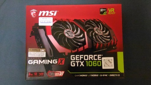 グラフィックボード　MSI GeForce GTX 1060 GAMING X 6G
