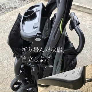 二人乗りベビーカー (後部座席立ち乗り可能)