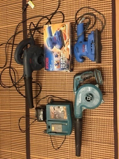 値下げしました⭐︎ 電動工具セット　makita　充電式ブロワ　UB142D / RYOBI　ブロワーBL-3500  / RYOBI　サンダ　MS-30A　塗装業工具　☆