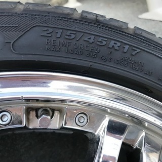 17インチ タイヤ付きメッキアルミ